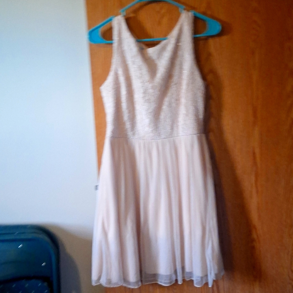 Sleeveless party dress.